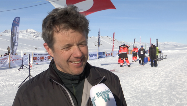 Kronprins Frederik til Arctic Race på Sisimiut TV