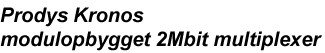 Prodys Kronos modulopbygget 2Mbit multiplexer
