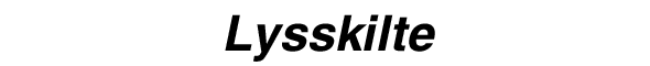Lysskilte