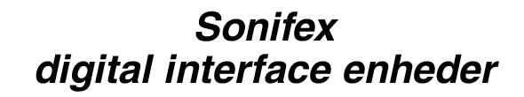 Sonifex digital interface enheder