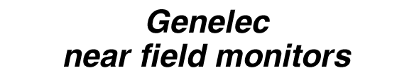 Genelec near field monitors