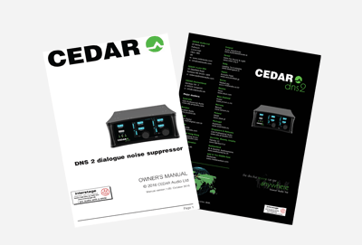 Cedar Audio DNS-2 brochure og manual
