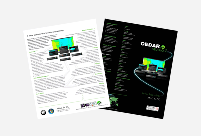 Cedar Studio brochure og manual