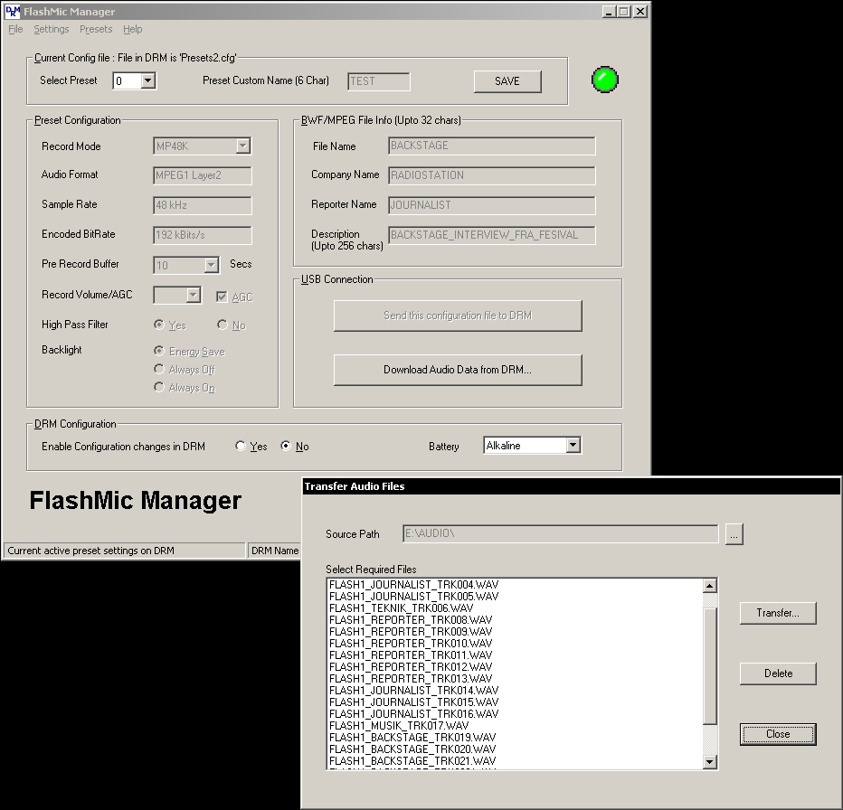 FlashMic Manager screenshot