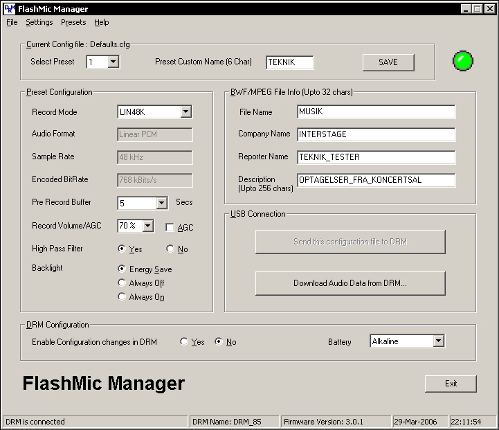 FlashMic Manager screenshot