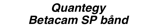 Quantegy Betacam SP bånd